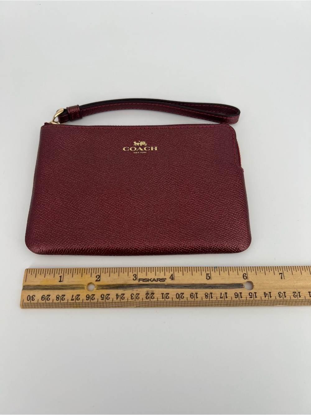 Coach Burgundy Wristlet Clutch - Picture 2 of 6